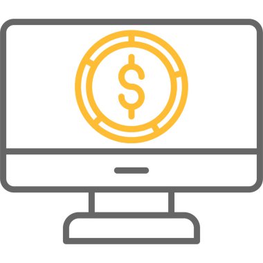 Dolar simgesi vektör illüstrasyonu