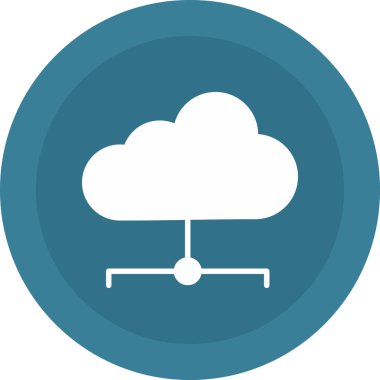 Bulut hesaplama simgesi vektör illüstrasyonu