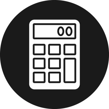 Hesaplayıcı Basit Vektör Simgesi İllüstrasyonu