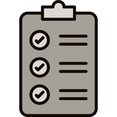 kontrol listesi vektör çizgisi simgesi, dekor