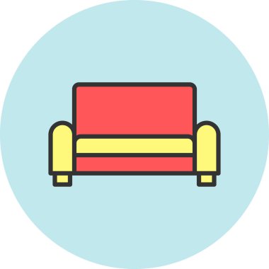 kanepe ikonu vektör illüstrasyonu