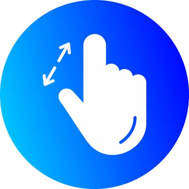 Bir el simgesinin vektör illüstrasyonu