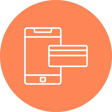 Cep telefonu simgesi, vektör illüstrasyonu