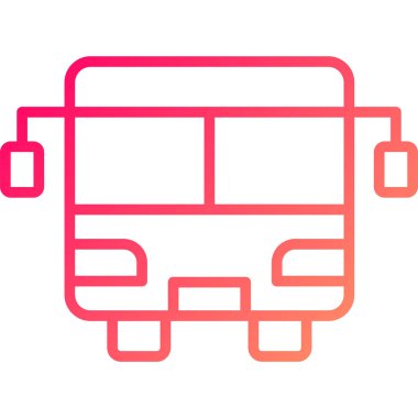 bus simgesi vektör illüstrasyonu