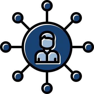 iş insanları simgesi, vektör illüstrasyonu