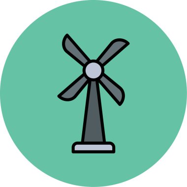 Yel değirmeni Web simgesi basit illüstrasyon