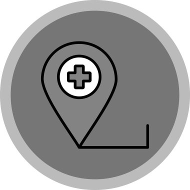 Harita işaretleyici simgesi, vektör illüstrasyonu