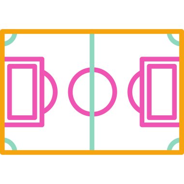 futbol ikonu vektör illüstrasyonu