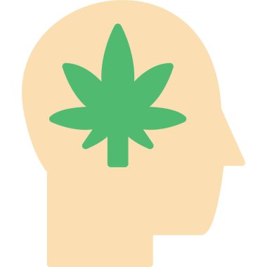 kenevir yaprağı simgesi, vektör illüstrasyonu