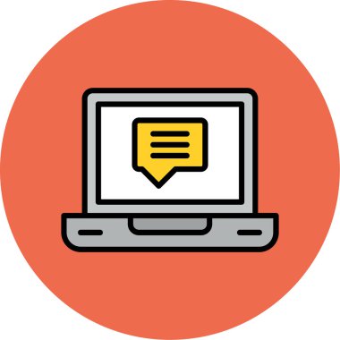 dizüstü bilgisayar simgesi vektör çizimi