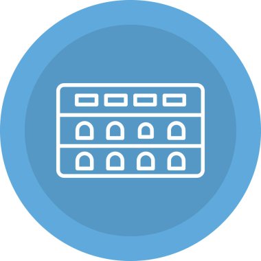 Bina. Web simgesi basit illüstrasyon