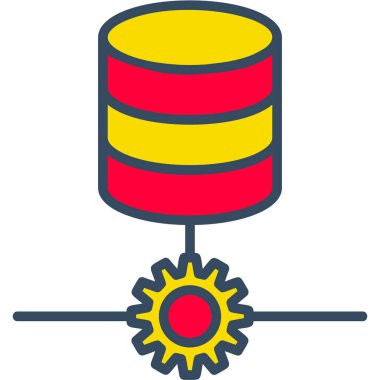 Veri analizi renkli vektör simgesi.