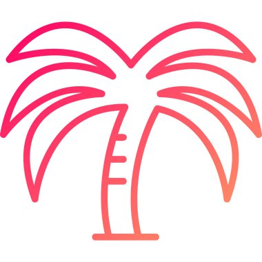 Palmiye ağacı. Basit simge