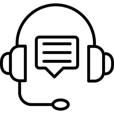 çağrı merkezi müşteri simgesi, özet illüstrasyon