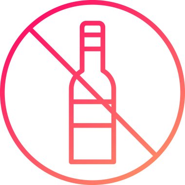 Alkol. Web simgesi basit illüstrasyon