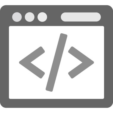 Web tasarımı ve geliştirme vektörü simgesi.