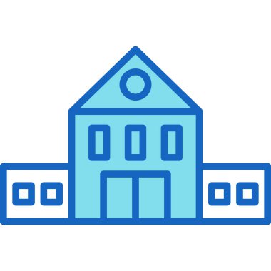 Bina. Web simgesi basit illüstrasyon