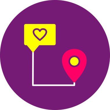 konum. Web simgesi basit illüstrasyon