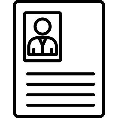 iş kartı vektör simgesi