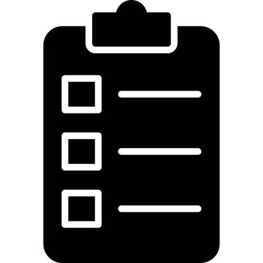 Pano denetim listesi vektör simgesi