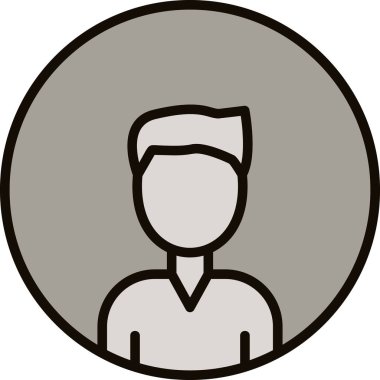 Bir kişi avatar simgesinin vektör illüstrasyonu