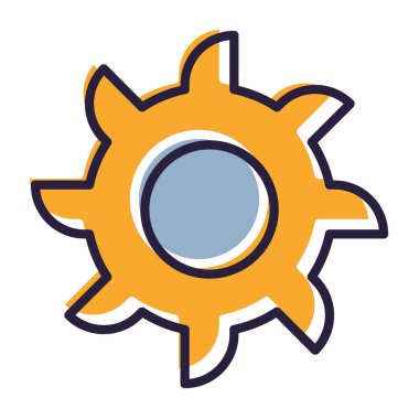 Güneş enerjisi ikonu. Web için güç vektör simgelerinin özet çizimi