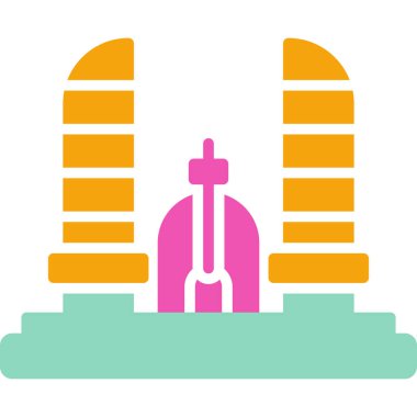 anıt vektör simgesi. beyaz arkaplan ve web tasarımı üzerinde izole edilmiş çizgi film resimleme simgesi.