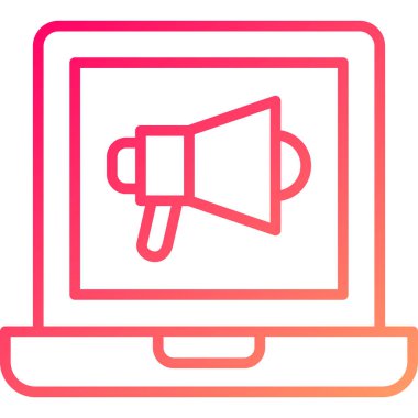 Konuşmacı. Web simgesi basit illüstrasyon