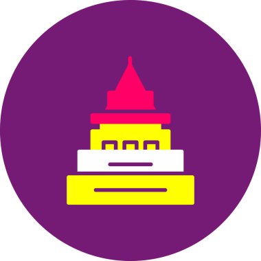 Cami inşa simgesinin vektör illüstrasyonu