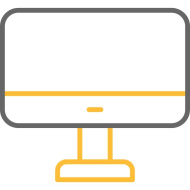 Bilgisayar monitör simgesini, basit vektör çizim