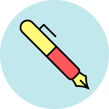 Kalem. Web simgesi basit illüstrasyon