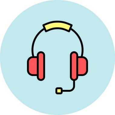 Kulaklık. Web simgesi basit tasarım