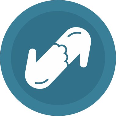 Tek bir el simgesinin vektör illüstrasyonu