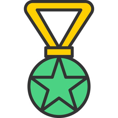 Madalya ikonu vektör illüstrasyonu. düz vektör simgesi ve simgesi