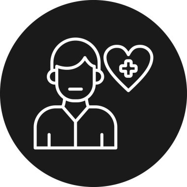 Kalp ikonu vektör illüstrasyonu