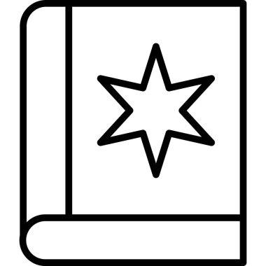 Kitap simgesinin vektör illüstrasyonu