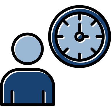 Zaman simgesi vektör illüstrasyonu