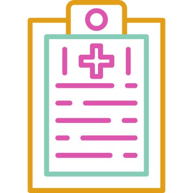 Tıbbi pano simgesi. Web için tıbbi pano vektör simgelerinin özet çizimi