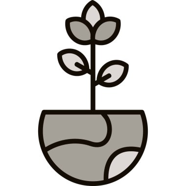 çiçek simgesi, vektör illüstrasyonu