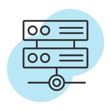 Sunucu. Web simgesi basit illüstrasyon