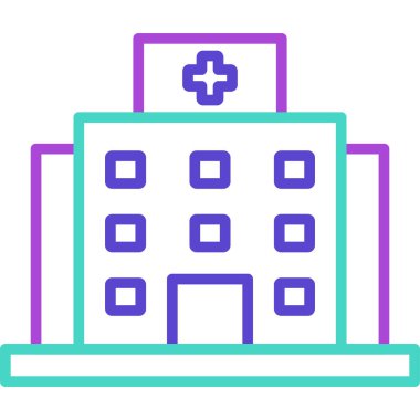 Hastane. Web simgesi basit tasarım