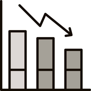iş grafiği simgesi ana hat biçiminde