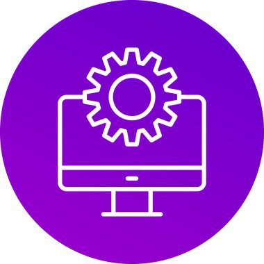 Modern dizüstü bilgisayar simgesinin vektör illüstrasyonu