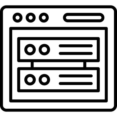 Web sitesi ikon vektör illüstrasyonu