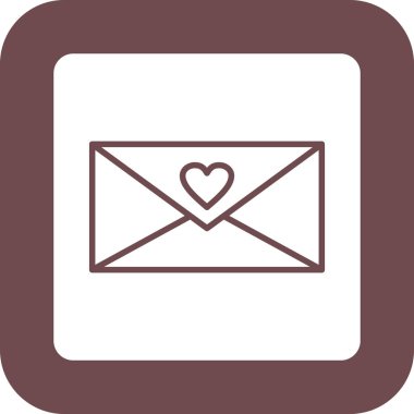 aşk harfi simgesi vektör illüstrasyonu