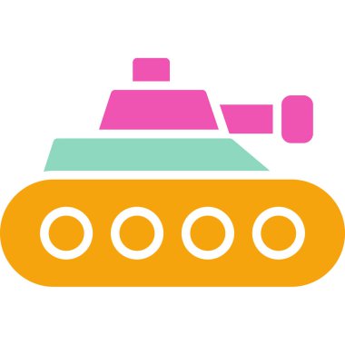 tank ağ vektörü basit simgesi