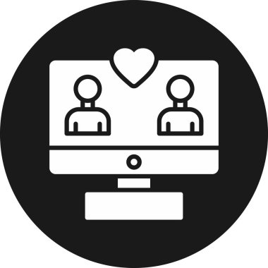 Monitör. Web simgesi basit illüstrasyon