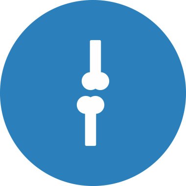 Tek bir mavi daire simgesinin vektör illüstrasyonu