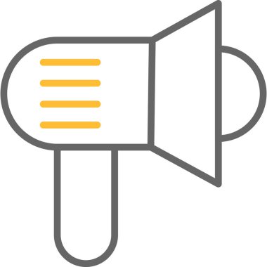 Megafon ikonu vektör illüstrasyonu