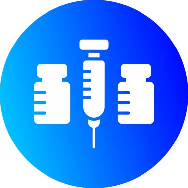 Şırınga simgesinin vektör illüstrasyonu